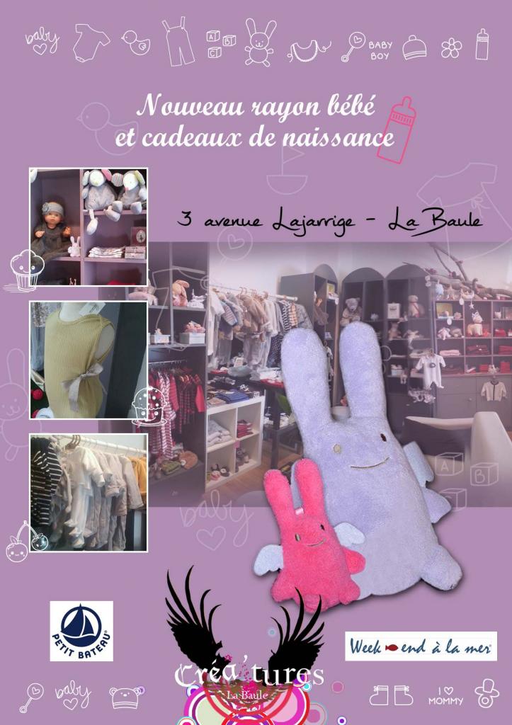 Flyer pour la boutique Créa'tures (La Baule)